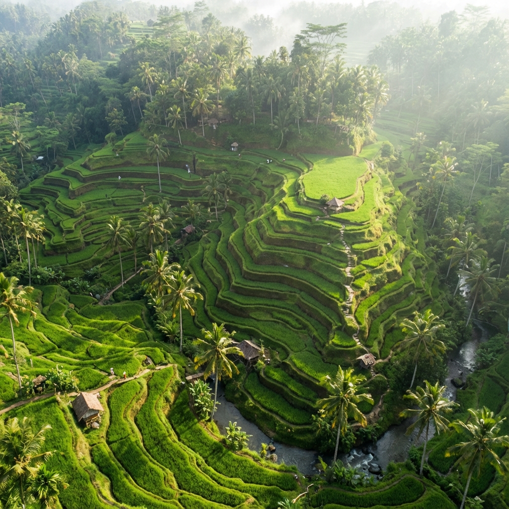 Rizières en terrasses de Tegalalang à Ubud